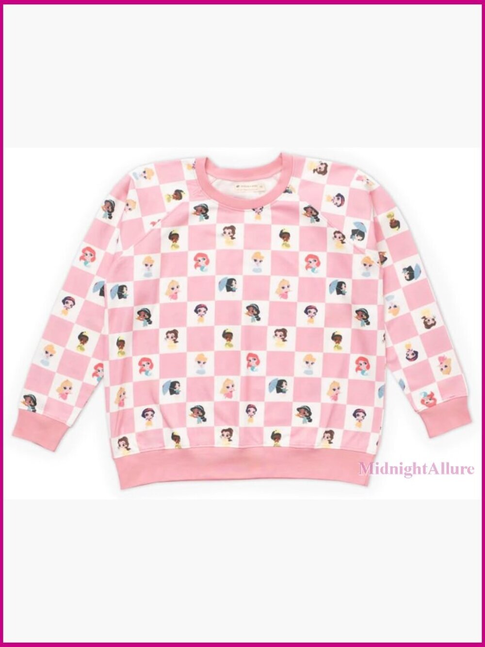 Disney Princess Crewneck Sweatshirt Relaxed Fit Long Sleeve Pullover